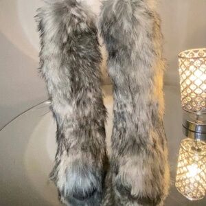 Grey faux fur Knee Boots sizes 7.5,8,8.5,9.5,10
